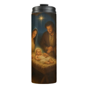 Termo La Sagrada Familia natividad con 3 Reyes Magos