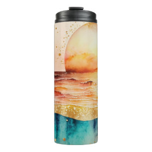 Termo La Serie de Playa de Acuarela Diseño 3