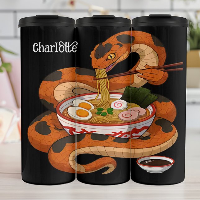 Termo La serpiente devora: fideos de Ramen y palillos (Subido por el creador)