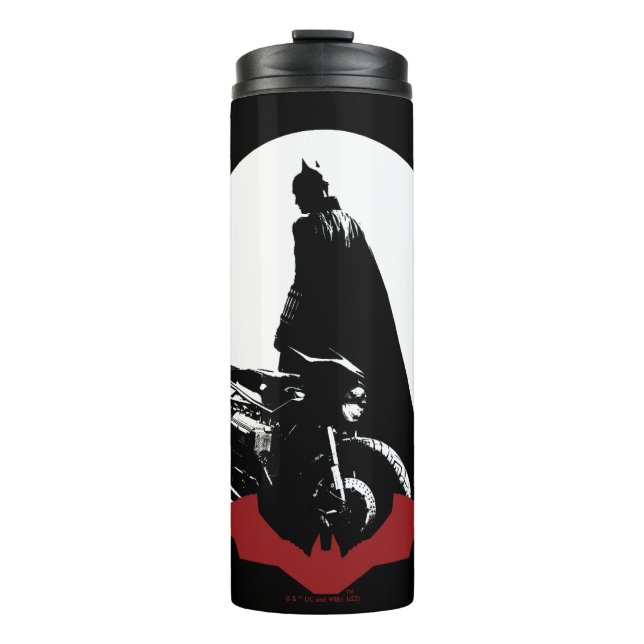 Termo La silueta de la motocicleta Batman (Anverso)
