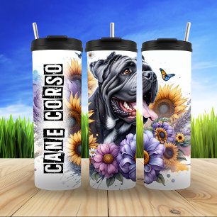 Termo La soleada majestad floral de Cane Corso