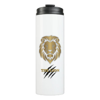 Termo La Taza Gráfica de León Dorado y Negro
