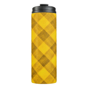 Termo La textura del amarillo brillante de gingha de uni