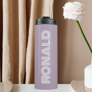 Termo La tipografía moderna malva personalizada