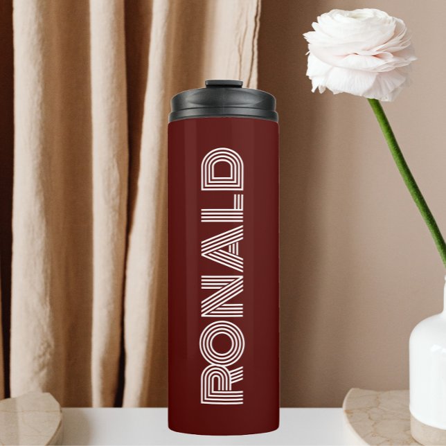Termo La tipografía moderna marrón personalizada (In Situ)