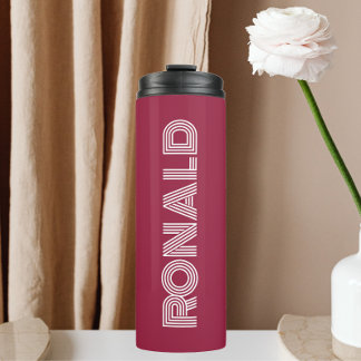 Termo La tipografía moderna y roja del vino personalizad
