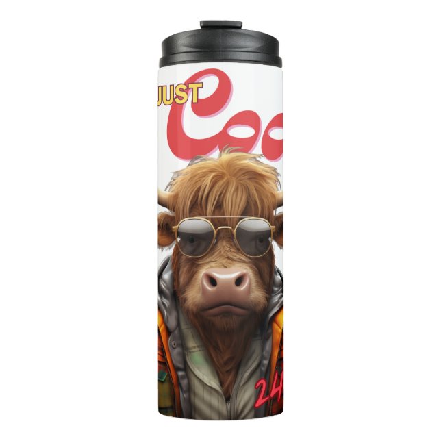 Termo La vaca Highlander "Solo soy Guay" 24/7 (Anverso)