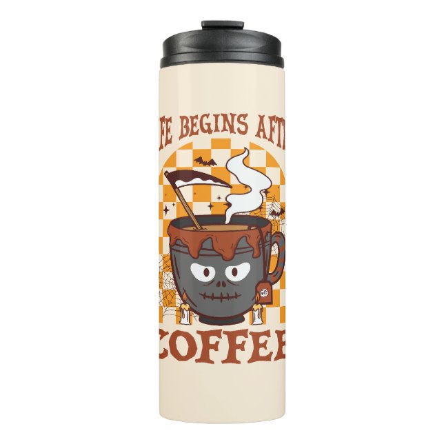Termo La vida comienza después del café (Anverso)