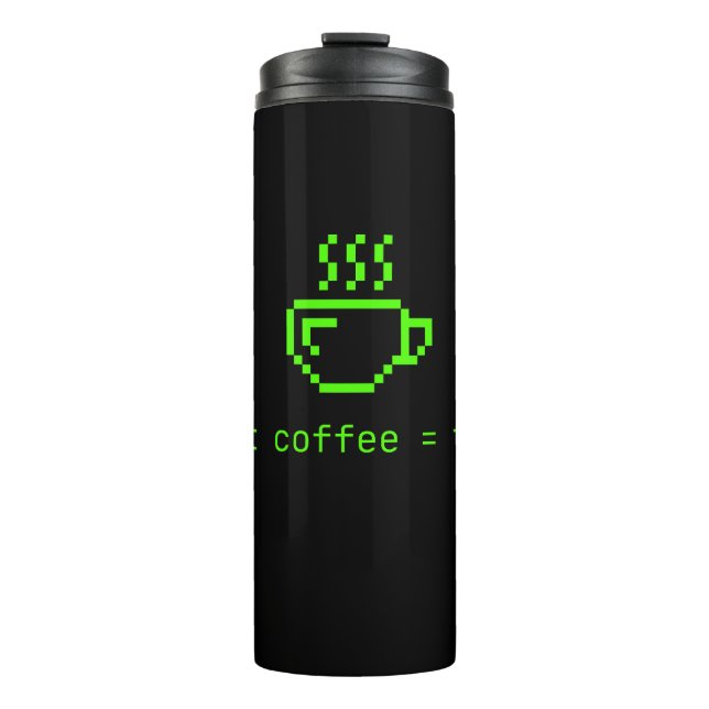 Termo La vida de código y café es buena (Anverso)
