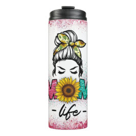 Termo La vida de mamá del leopardo del girasol arcoiris