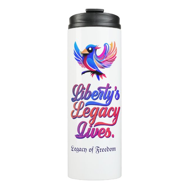 Termo La vida del legado de la libertad - Elegante diseñ (Anverso)