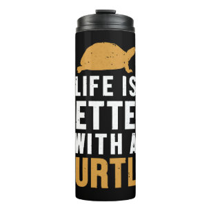 Termo La vida es mejor con la tortuga pintada