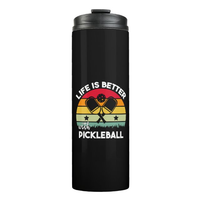 Termo La vida es mejor con Pickleball (Anverso)