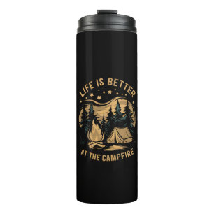 Termo La vida es mejor en el campamento de Campfire Camp