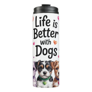 Termo La vida linda es mejor con perros