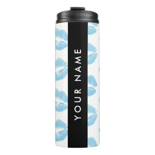 Termo Labios azules, besos, pintalabios, tu nombre, pers