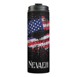 Termo Labios de bandera americana personalizados