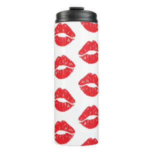 Termo Labios Rojos, Labios Rojos, Beso, Patrón De Labios