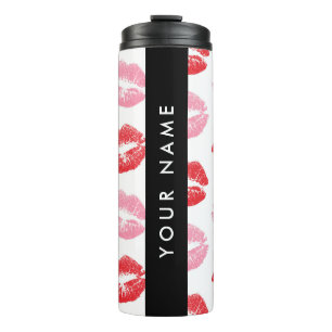 Termo Labios rojos, labios rosados, besos, tu nombre, pe