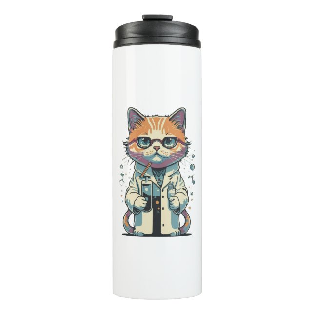 Termo Laboratorio de gatos enfocado (Anverso)