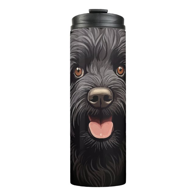 Termo Labradoodle Perro Negro (Anverso)