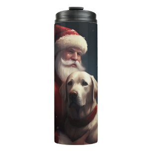 Termo Labrador con Santa Claus Navideño Festivo