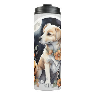 Termo Labrador Halloween Floral Adorable Fall Mascota