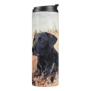 Termo Labrador Negro En Grasa Seca