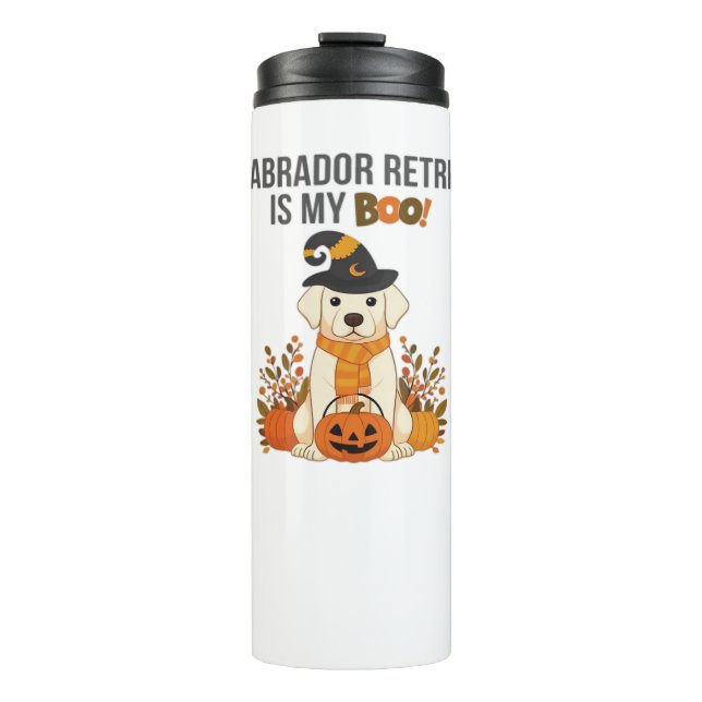 Termo Labrador recuperador perro de Halloween divertido  (Anverso)
