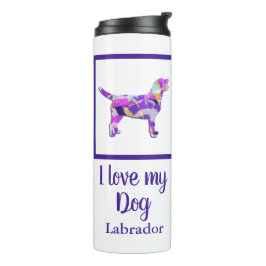 Termo Labrador Recuperador Perro Silhouette Purple PY&B