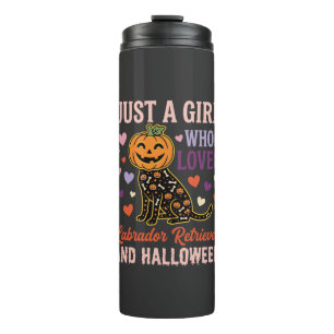 Termo Labrador Retriever Divertido de Halloween Calabaza