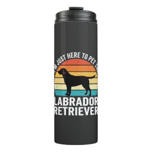 Termo Labrador Retriever Perro Retro Acariciando