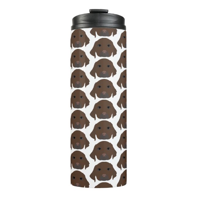 Termo Labradores de chocolate en Tumbler (Anverso)