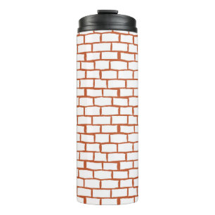 Termo Ladrillo Vintage: Detalle texturizado del fondo.