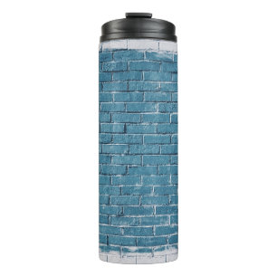 Termo Ladrillos de hormigón gris pintados de azul