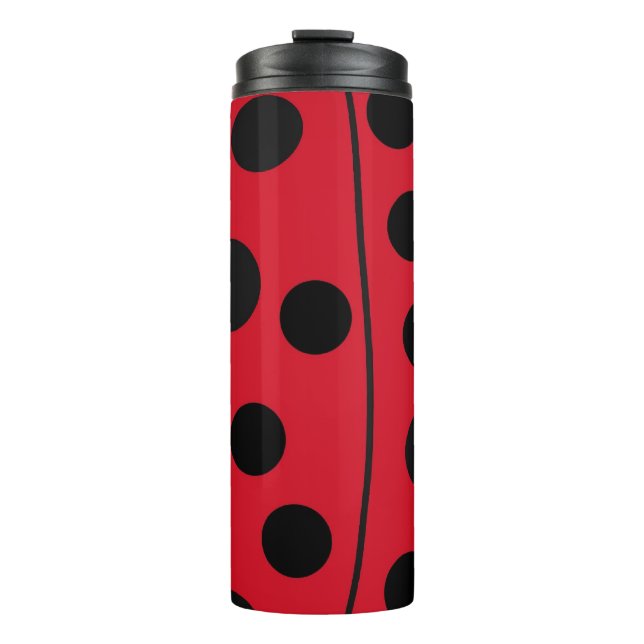 Termo Lady Bug Diseño rojo y negro (Anverso)