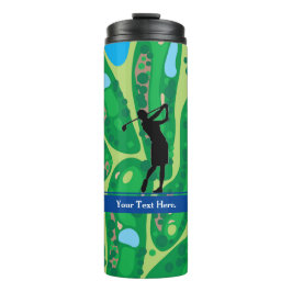 Termo Lady Golfer imagen personalizada Tumbler térmico