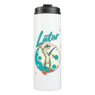 Termo Lagarto Divertido Más Tarde Humor Procrastinación