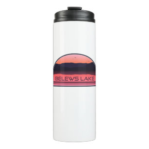 Termo Lago Belews North Carolina Amanecer Rojo