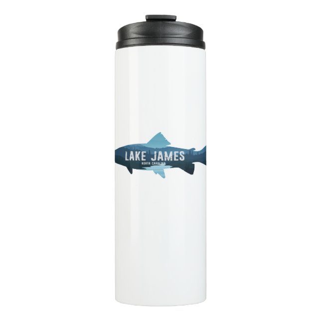 Termo Lago James North Carolina Pescado (Anverso)