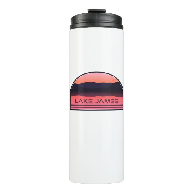Termo Lago James North Carolina Red Sunrise (Anverso)