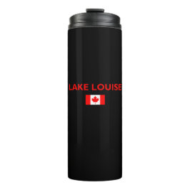 Termo Lago Louise Canadá Bandera Canadiense Color oscuro