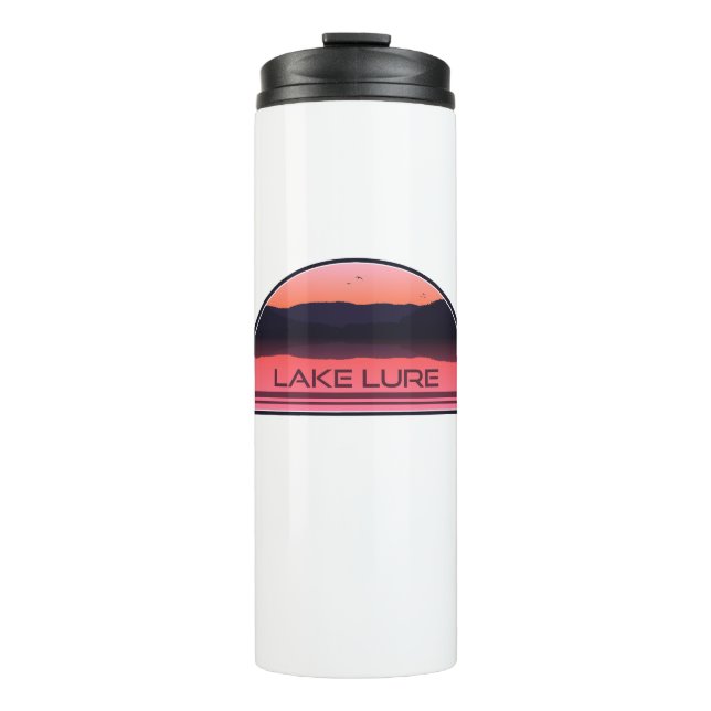 Termo Lago Lure North Carolina Amanecer Rojo (Anverso)