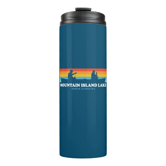 Termo Lago Mountain Island Carolina del Norte Canoe (Anverso)