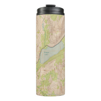 Termo Lago Tenaya, mapa topográfico de California
