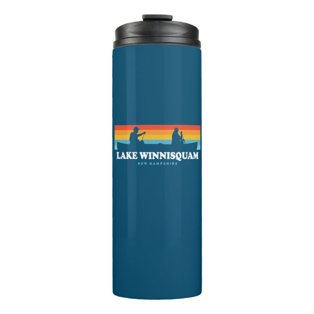 Termo Lago Winnisquam New Hampshire Canoe (Anverso)