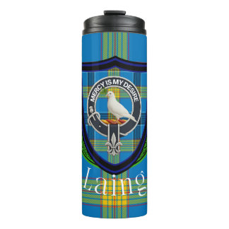 Termo Laing Scottish Clan Tartan & Crest