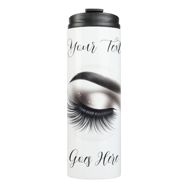 Termo Larga Wispy Eyelashes Largos Extensiones Belleza (Anverso)