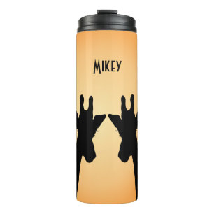 Termo Largos pestañas Giraffe Personalizado Textos