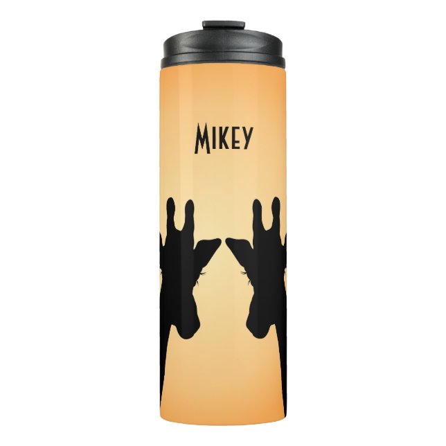 Termo Largos pestañas Giraffe Personalizado Textos (Anverso)